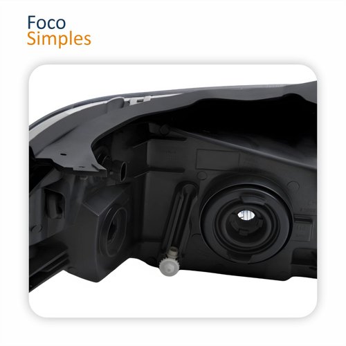 Farol Principal Gm Onix Prisma 2012 Até 2016 Máscara Negra Friso Azul Lado Esquerdo Motorista