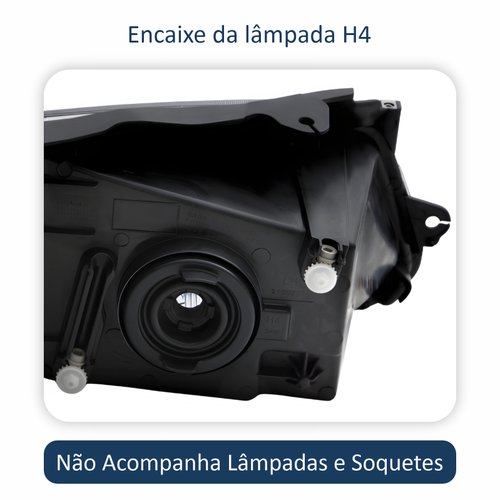 Farol Principal Gm Prisma 2012 Até 2016 Original Arteb Máscara Negra Friso Azul Lado Esquerdo Motorista
