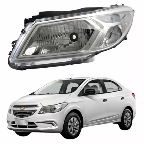 Farol Principal Gm Prisma Joy 2017 até 2019 Lado Esquerdo Motorista