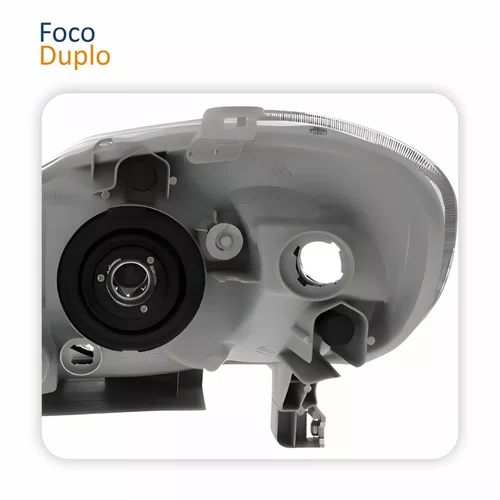 Farol Principal Toyota Corolla 2003 Até 2008 Máscara Cromada Com Lente Frisada Lado Direito Passageiro