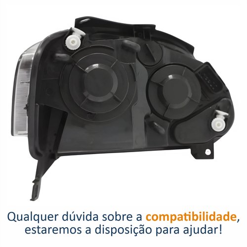 Farol Principal Vw Crossfox 2008 2009 2010 Máscara Negra Lado Esquerdo Motorista