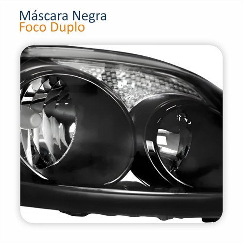 Farol Principal Vw Crossfox Fox Spacefox 2008 2009 2010 Máscara Negra Lado Direito Passageiro