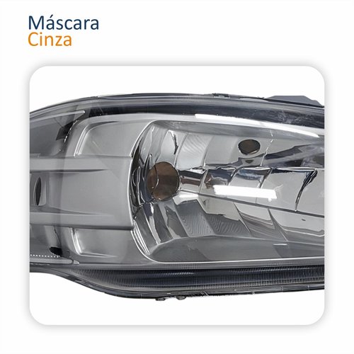 Farol Principal Vw Gol G4 2005 Até 2008 Máscara Cinza Lado Direito Passageiro