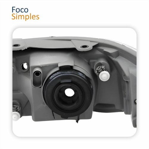 Farol Principal Vw Gol G4 2005 Até 2008 Máscara Cinza Lado Direito Passageiro