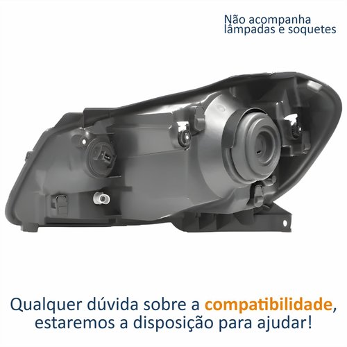 Farol Principal Volkswagen Gol G6 2012 2013 2014 2015 2016 Saveiro Voyage G6 2013 2014 2015 2016 Foco Simples Lado Direito Passageiro