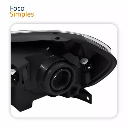 Farol Principal Vw Gol G7 2016 Até 2018 Voyage G7 2017 2018 Saveiro G7 2018 Até 2020 Foco Simples Friso Cromado Lado Direito Passageiro
