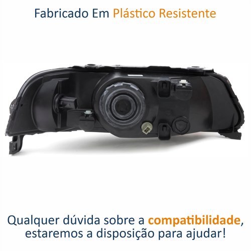 Farol Principal Volkswagen Saveiro 1999 2000 2001 2002 2003 2004 2005 Original Lado Esquerdo Motorista