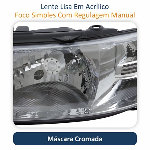 Farol Principal Volkswagen Saveiro 1999 2000 2001 2002 2003 2004 2005 Original Lado Esquerdo Motorista