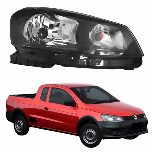 Farol Principal Volkswagen Saveiro G6 2013 2014 2015 2016 Foco Simples Lado Direito Passageiro