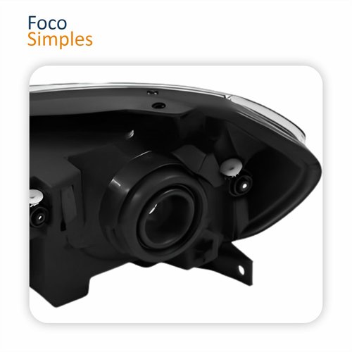 Farol Principal Volkswagen Saveiro G7 2018 2019 2020 Foco Simples Friso Cromado Lado Direito Passageiro