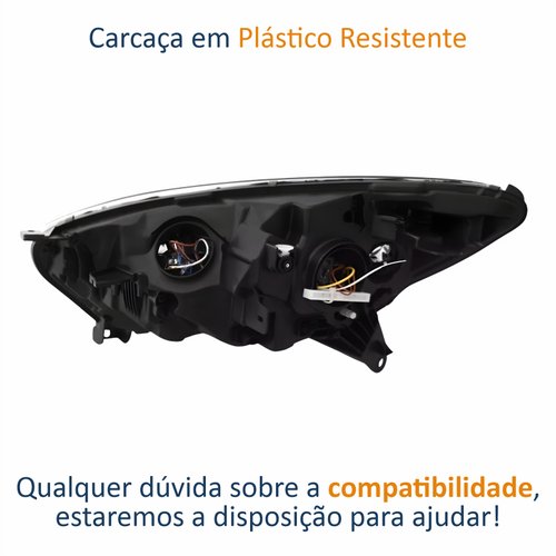 Farol Renault Captur 2017 Até 2021 TYC Com Friso Cromado Lado Direito Passageiro