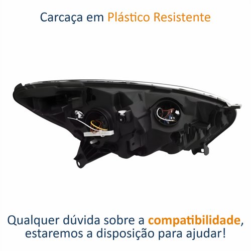 Farol Renault Captur 2017 Até 2021 TYC Com Friso Cromado Lado Esquerdo Motorista