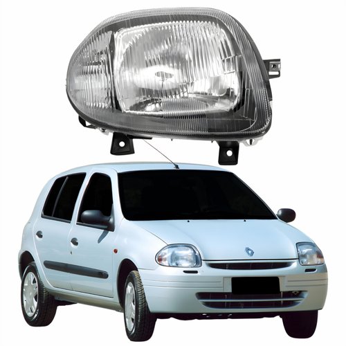 Farol Renault Clio 2000 2001 2002 Manual Lado Direito Passageiro
