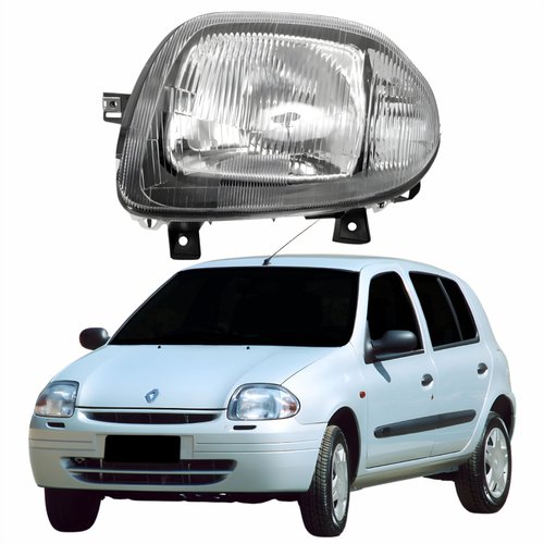 Farol Renault Clio 2000 2001 2002 Manual Lado Esquerdo Motorista