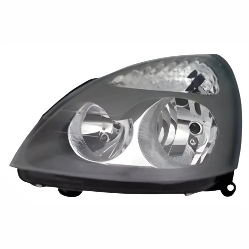 Farol Renault Clio 2003 Até 2012 Máscara Cinza Lado Esquerdo Motorista