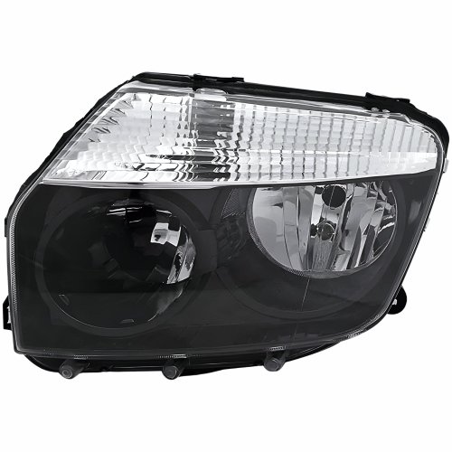 Farol Renault Duster 2010 Até 2014 Máscara Negra Lado Esquerdo Motorista