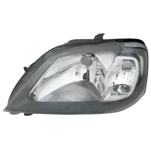 Farol Renault Logan 2007 Até 2010 Máscara Cinza Lado Esquerdo Motorista