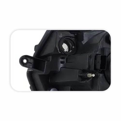 Farol Renault Logan Sandero 2015 até 2019 Máscara Negra Friso Cromado Lado Direito Passageiro