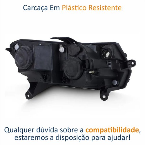 Farol Renault Logan Sandero 2015 Até 2019 Original Arteb Friso Cromado Lado Esquerdo Motorista