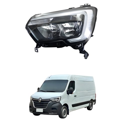 Farol Renault Master 2023 2024 Eletrico Com Motor Com Drl Lado Esquerdo Motorista