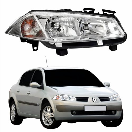 Farol Renault Megane 2006 Até 2012 Sem Regulagem Lado Direito Passageiro