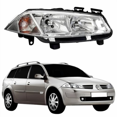 Farol Renault Megane Gran Tour 2006 Até 2012 Sem Regulagem Lado Direito Passageiro