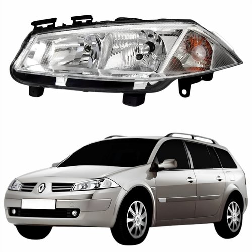 Farol Renault Megane Gran Tour 2006 Até 2012 Sem Regulagem Lado Esquerdo Motorista