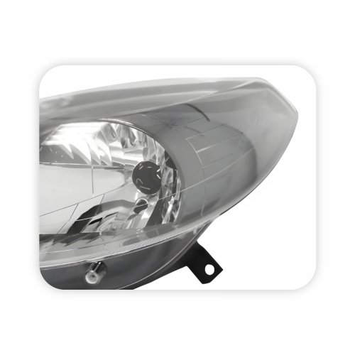 Farol Renault Sandero 2012 Até 2014 Máscara Cinza Lado Esquerdo Motorista