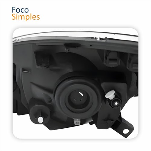 Farol Principal Renault Sandero 2012 2013 2014 Máscara Cromada Lado Direito Passageiro