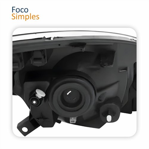 Farol Principal Renault Sandero 2012 2013 2014 Máscara Cromada Lado Esquerdo Motorista