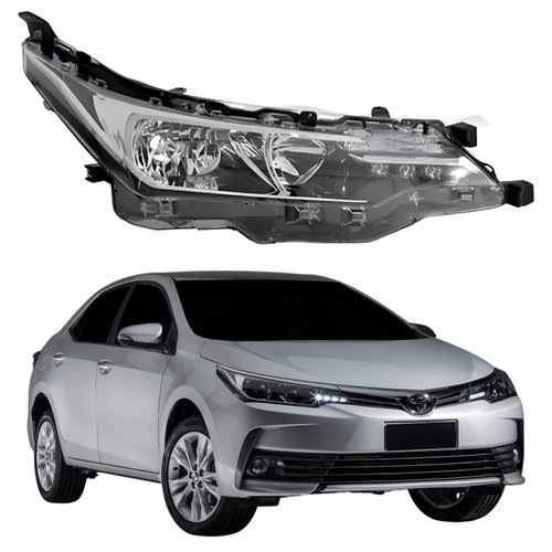 Farol Principal Toyota Corolla Xei 2018 2019 Com Led Lado Direito Passageiro