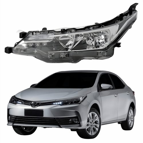Farol Principal Toyota Corolla Xei 2018 2019 Com Led Lado Esquerdo Motorista