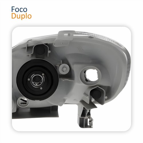 Farol Principal Toyota Corolla Fielder 2003 Até 2008 Máscara Cromada Com Lente Frisada Lado Direito Passageiro