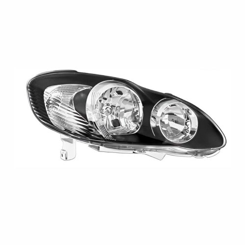 Farol Toyota Corolla Fielder 2003 Até 2008 Máscara Negra Com Anel Cromado Lado Direito Passageiro