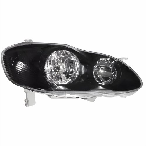 Farol Toyota Corolla Fielder 2003 Até 2008 Máscara Negra Lado Direito Passageiro