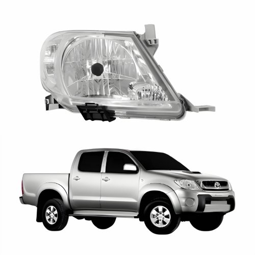 Farol Toyota Hilux Srv 2009 2010 2011 Com Pisca Cristal Lado Direito Passageiro