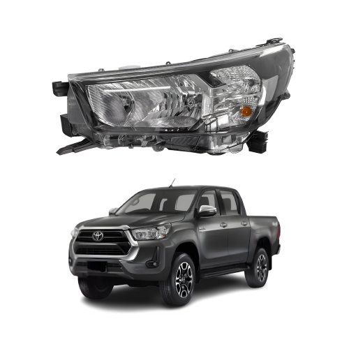 Farol Toyota Hilux Srv 2021 Até 2023 Sem Led Lado Esquerdo Motorista