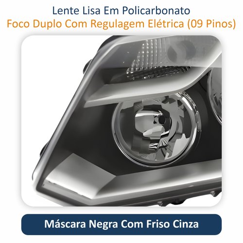 Farol Vw Amarok 2010 Até 2016 Original Arteb Regulagem Elétrica Lado Esquerdo Motorista