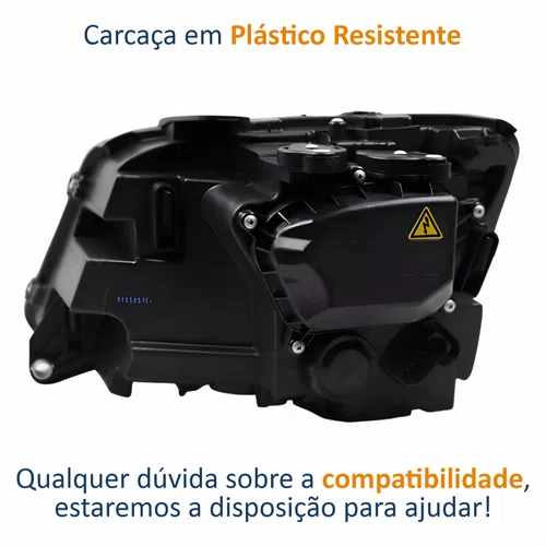 Farol Vw Amarok 2018 Até 2023 Com Led Com Projetor Lado Direito Passageiro