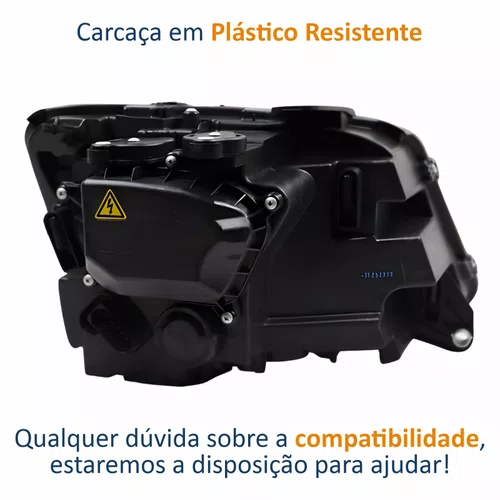 Farol Vw Amarok 2018 Até 2023 Com Led Com Projetor Lado Esquerdo Motorista