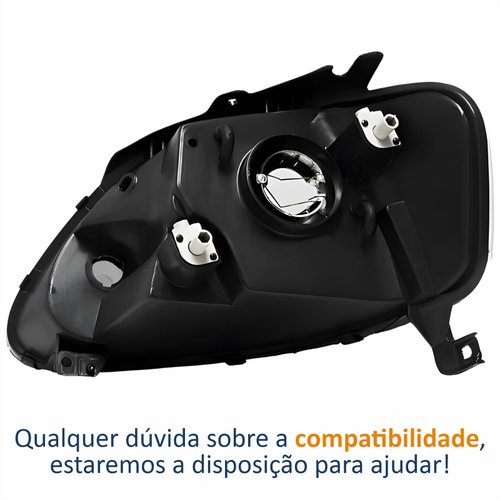 Farol Vw Crossfox 2005 Até 2010 Máscara Cromada Lado Direito Passageiro