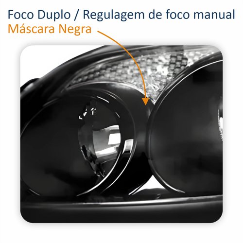Farol Principal Vw Crossfox 2008 2009 2010 Máscara Negra Lado Esquerdo Motorista