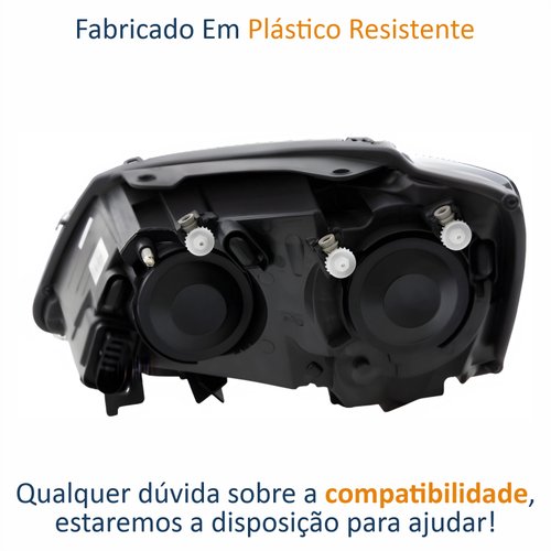 Farol Vw Crossfox 2011 Até 2014 Original Arteb Máscara Negra Lado Direito Passageiro