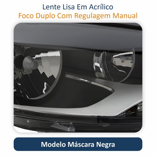 Farol Vw Crossfox 2011 Até 2014 Original Arteb Máscara Negra Lado Direito Passageiro