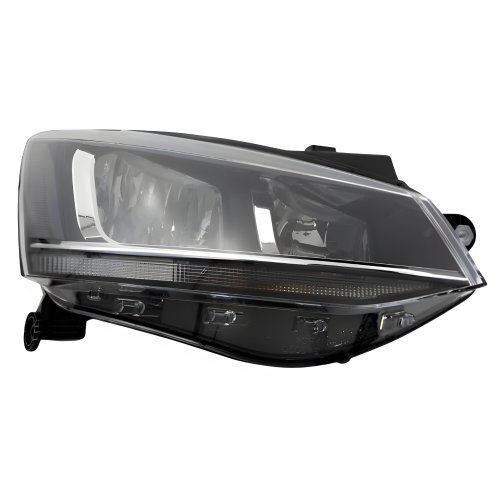 Farol Vw Crossfox 2015 Até 2019 Máscara Negra Friso Cromado Lado Direito Passageiro