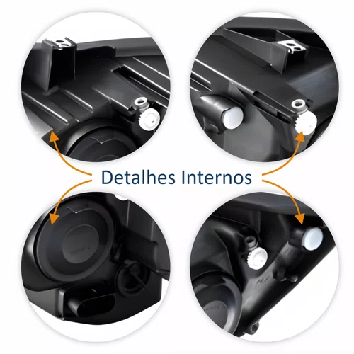Farol Vw Crossfox 2015 Até 2019 Original Friso Preto Lado Direito Passageiro