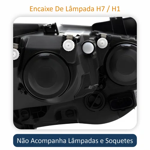 Farol Vw Crossfox 2015 Até 2019 ORIGINAL Máscara Negra Friso Cromado Lado Esquerdo Motorista