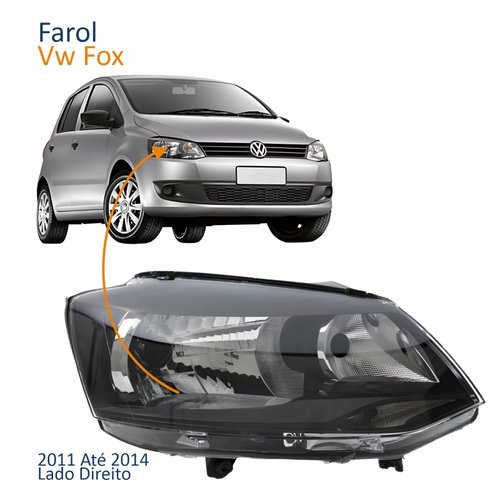 Farol Principal Volkswagen Fox 2011 2012 2013 2014 Foco Simples Lado Direito Passageiro