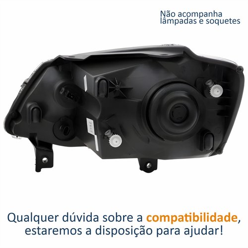 Farol Principal Volkswagen Fox 2011 2012 2013 2014 Foco Simples Lado Direito Passageiro