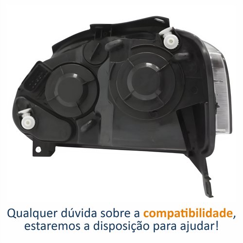 Farol Principal Vw Fox 2008 2009 2010 Máscara Negra Lado Direito Passageiro